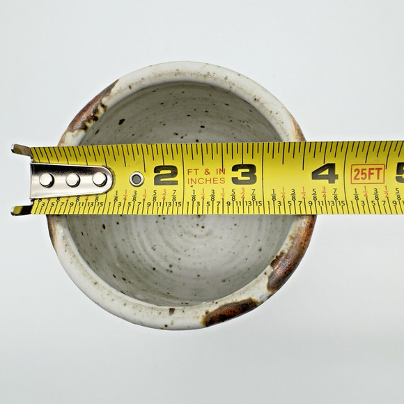 Studio Art Pottery Goblet Chalice Cup Textured Glazed Brown Gray Stoneware #4 - Picture 8 of 10